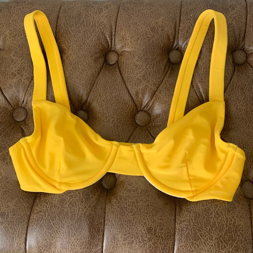 Moana Bikini, Bam Bam top in Yellow, Size Small